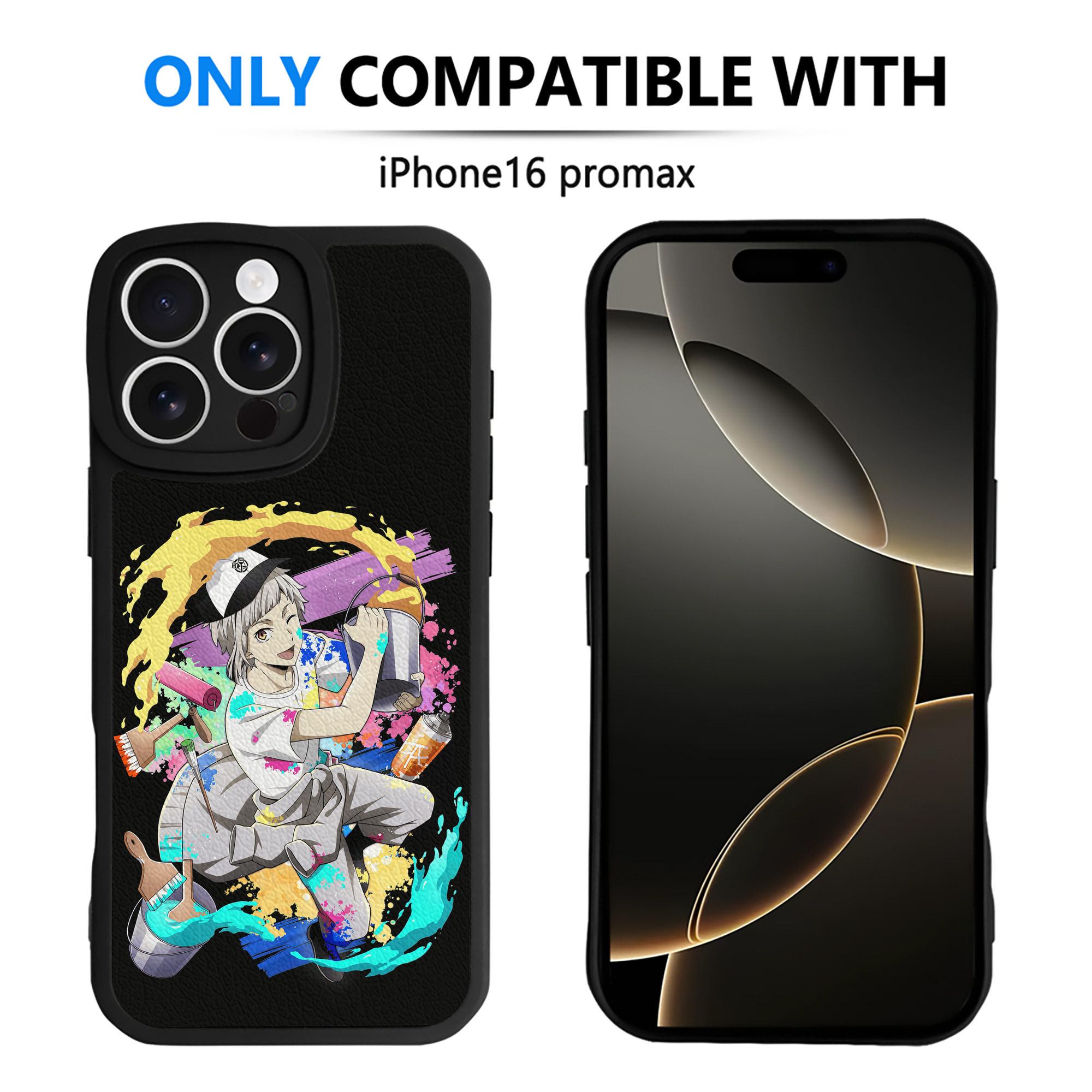 （画像用） 文豪ストレイドッグス Bungo Stray Dogs 【iPhone 16シリーズ対応】シリコンスマホケース（レザー調） 材質：シリコン